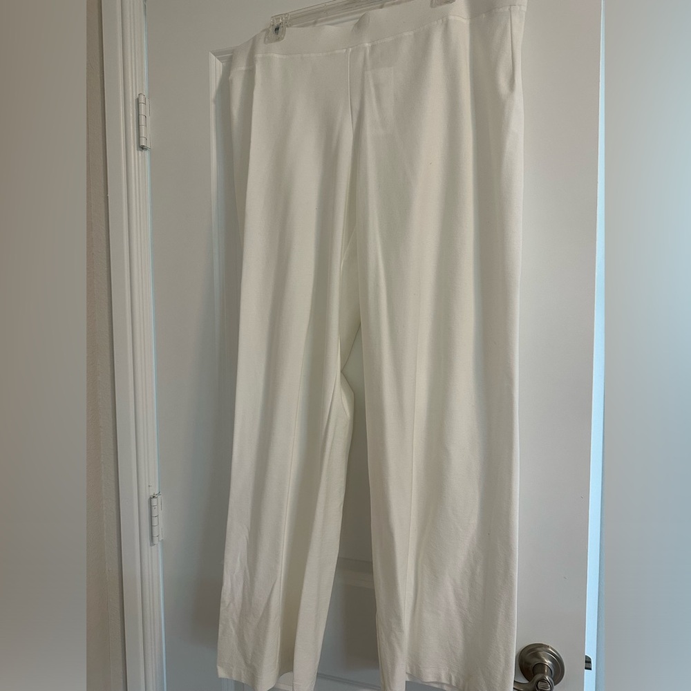 Eileen Fisher white wide leg pants